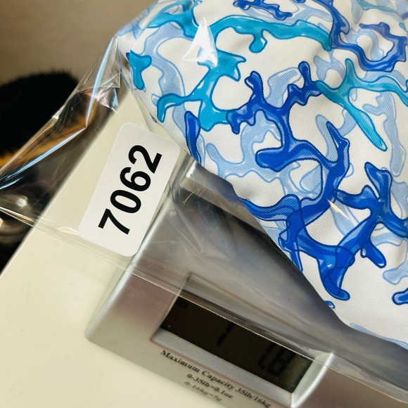 Blue and White Sleeveless Dress - Picture 11 of 12